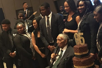 Lowery with his Lowery Institute students. (Credit Shawn Bender)