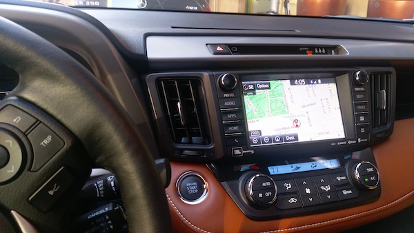 Interior of the 2016 Toyota RAV4