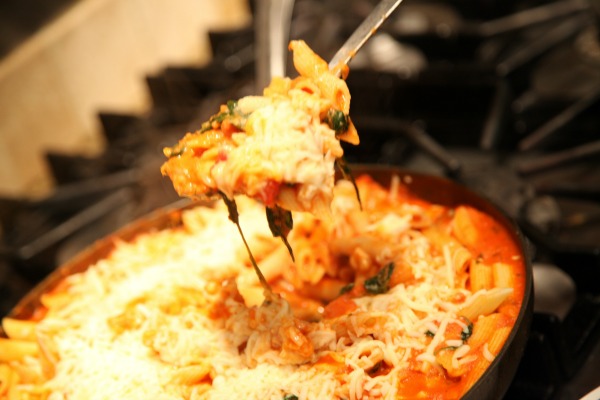 This penne pasta recipe is easy to make and the kids love it!